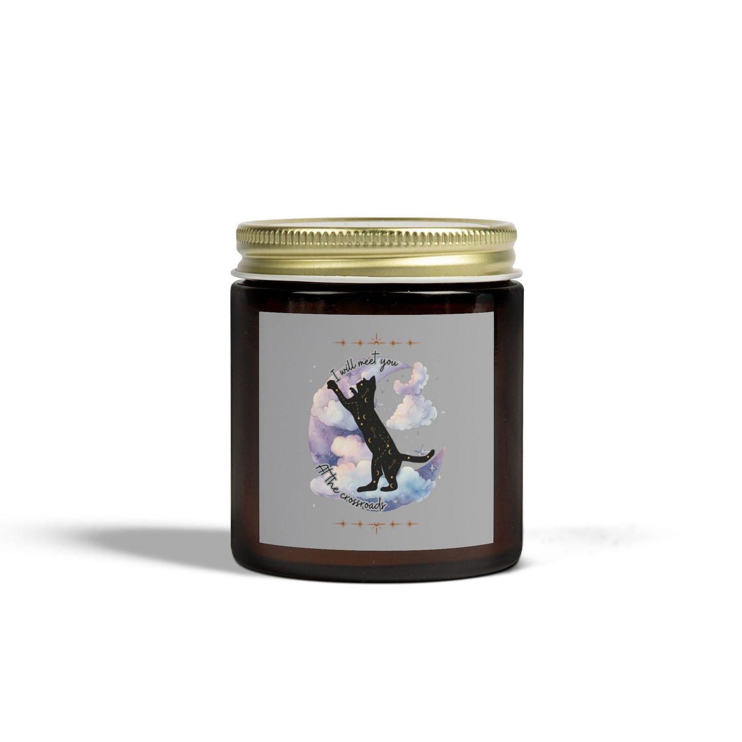 Coconut Apricot Scented Candle - Black Cat Design (4oz & 9oz)